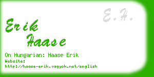 erik haase business card